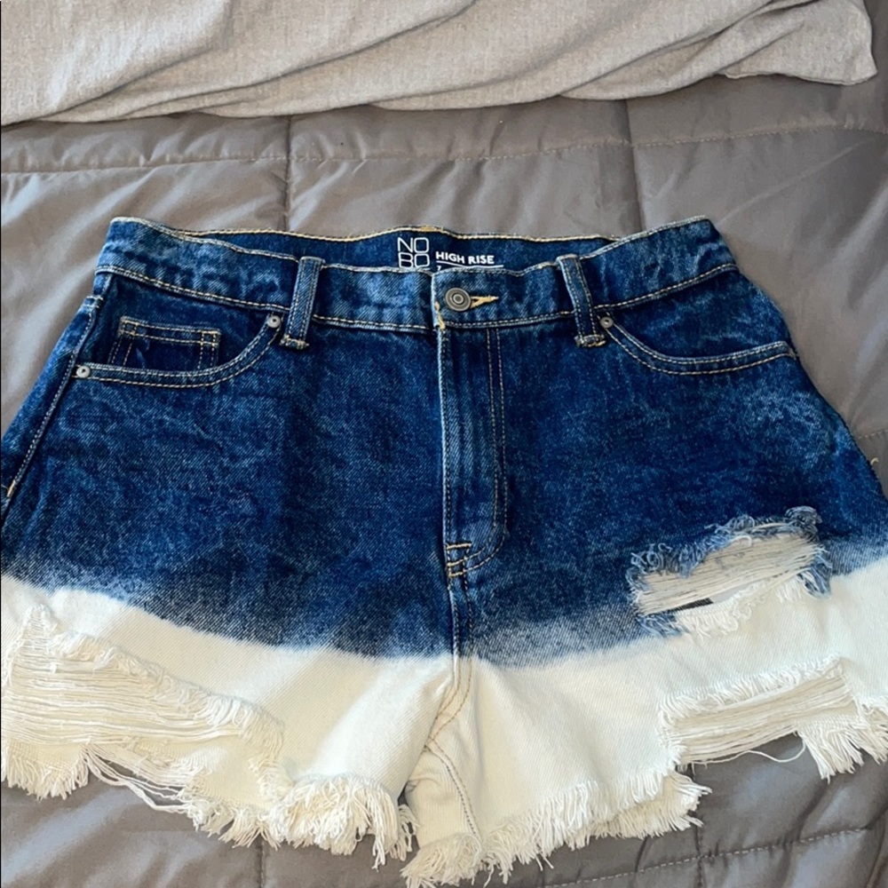 High rise ombré shorts